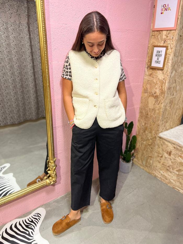 les bohémiennes Gilet BOUCLETTE BIS écru