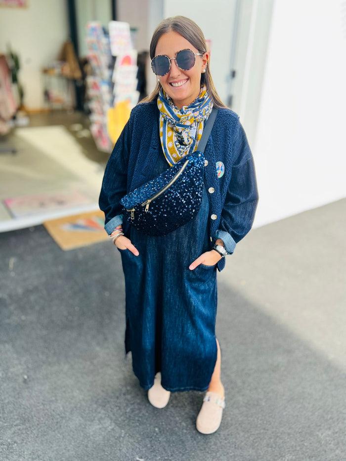 les bohémiennes Gilet BOUCLETTE BIS marine