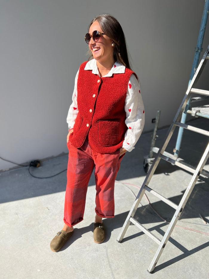 Les Bohémiennes Gilet BOUCLETTE BIS Rouille