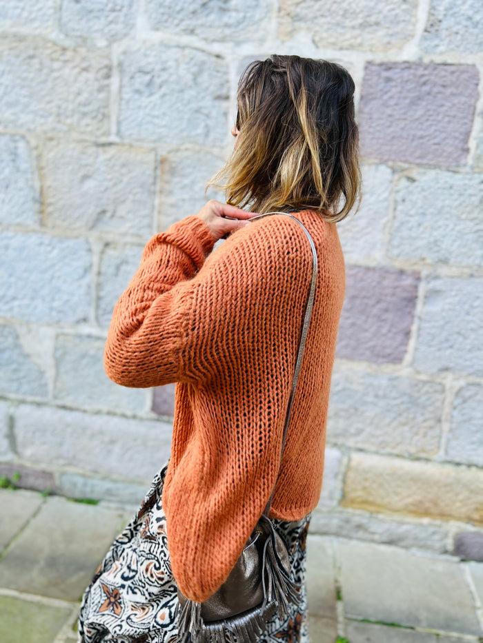 les bohémiennes Gilet grosse maille doudou LBOM