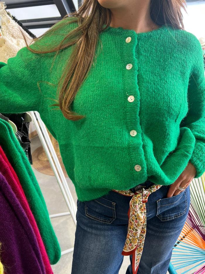 les bohémiennes Gilet Lili boutons 15 coloris