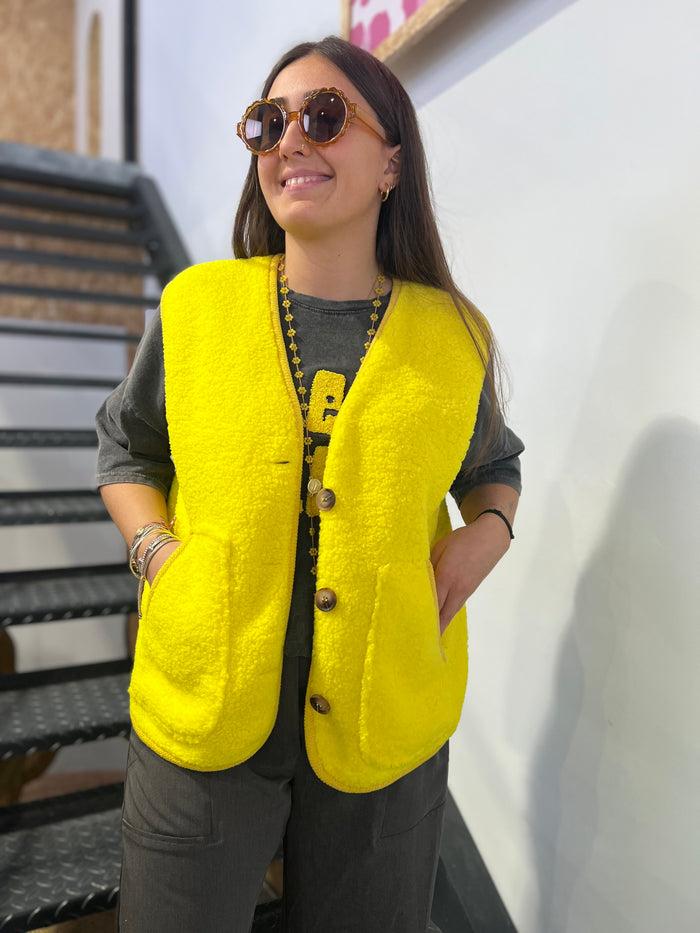 les bohémiennes Gilet Sunshine Jaune