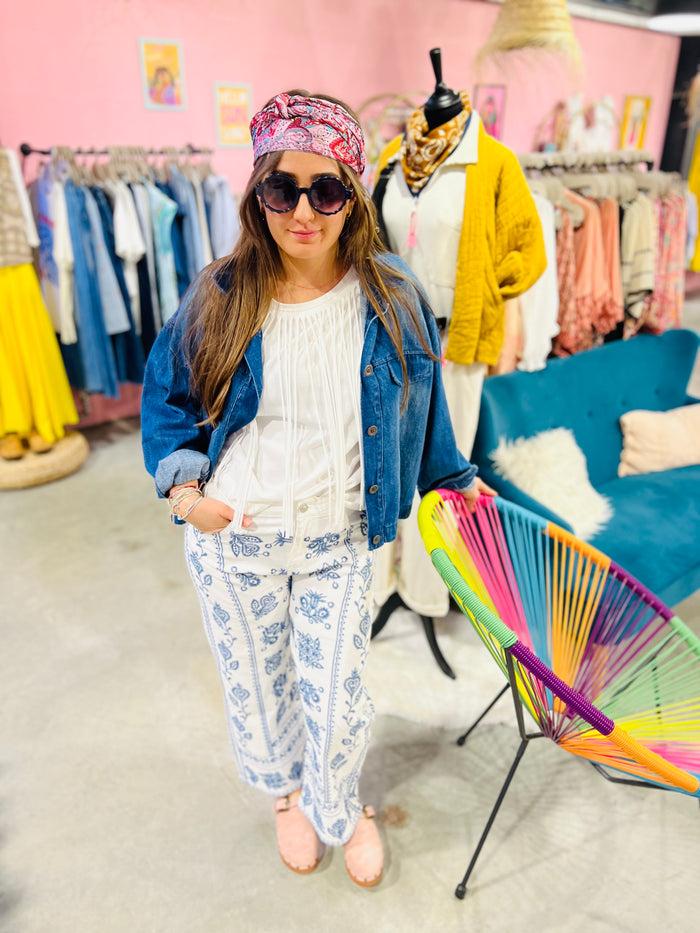 Les Bohémiennes Jean Kate Blanc Broderies Bleues