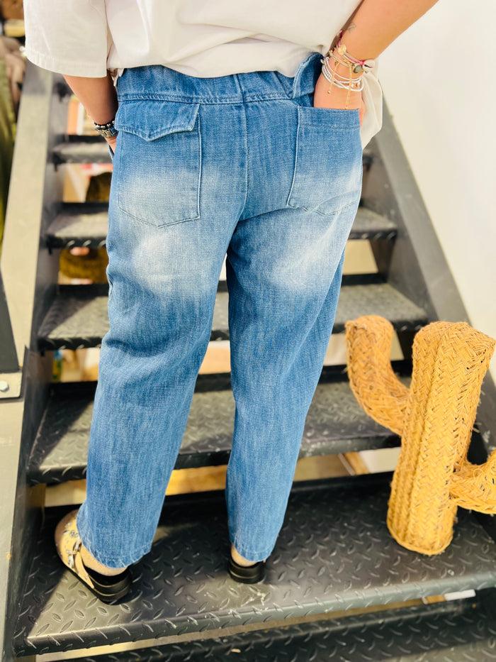 Les Bohémiennes Jean VADER By Banditas Denim Clair