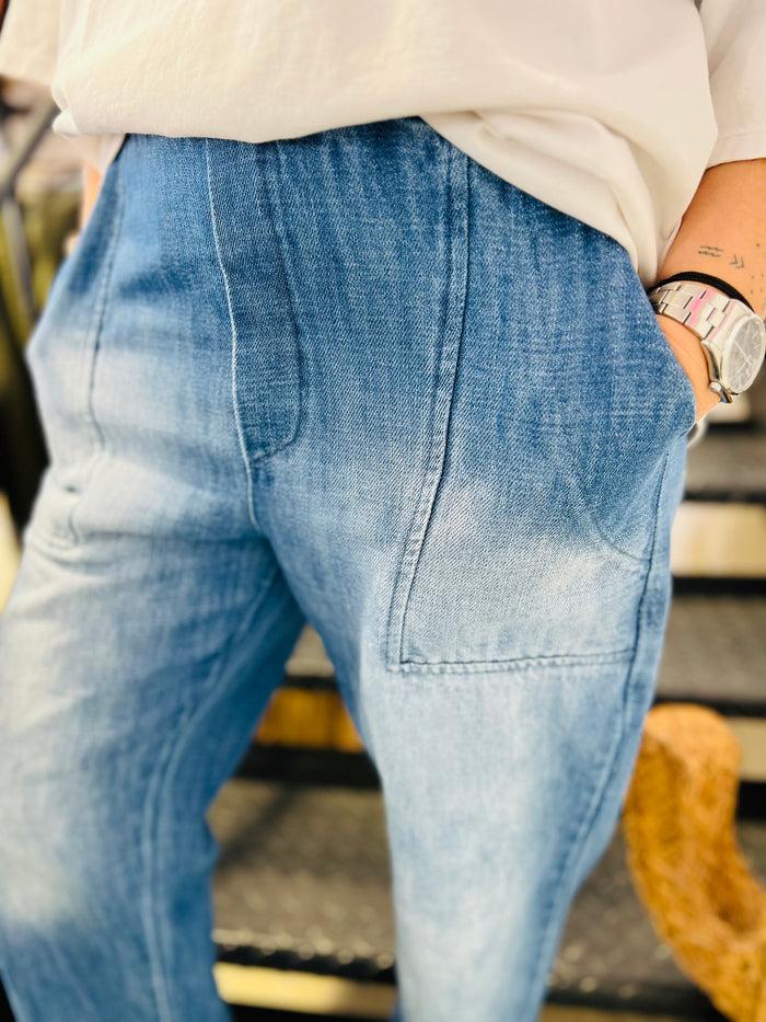 Les Bohémiennes Jean VADER By Banditas Denim Clair