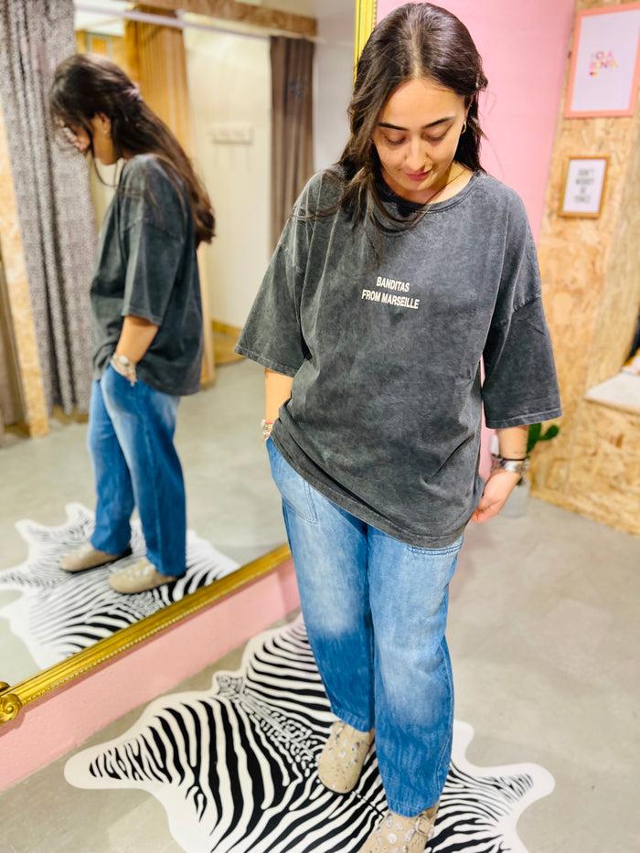 les bohémiennes Jean VADER by Banditas Denim clair