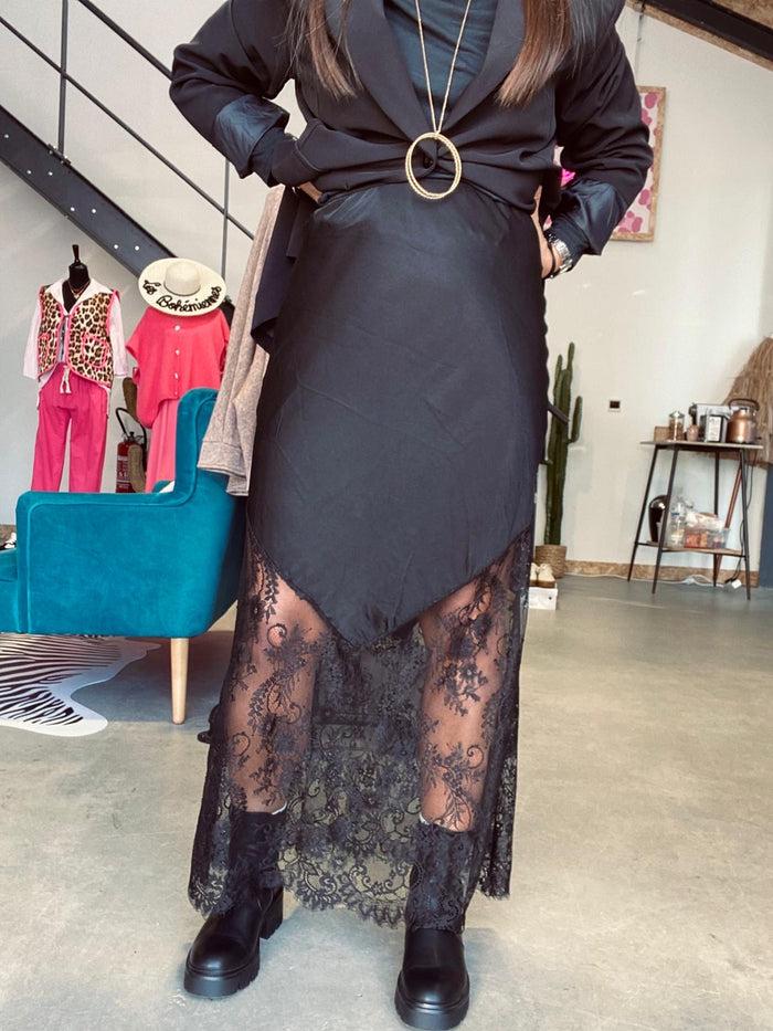 les bohémiennes Jupe ANGELE noire