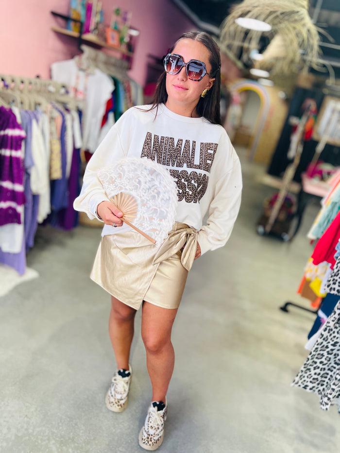 les bohémiennes Jupe croisée Gold