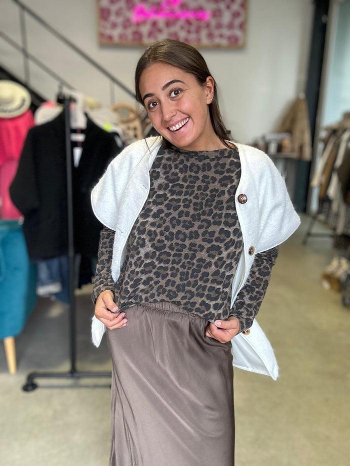 Les Bohémiennes Jupe Droite Satin Tilia Chocolat