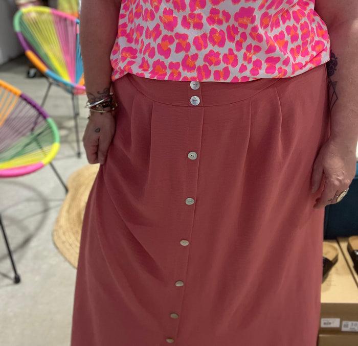 les bohémiennes Jupe longue Manou Terracotta