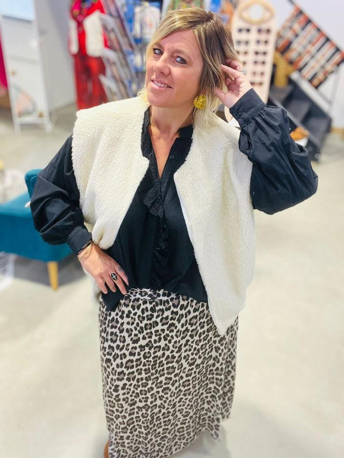 Les Bohémiennes Jupe Satinée ZOLA Beige