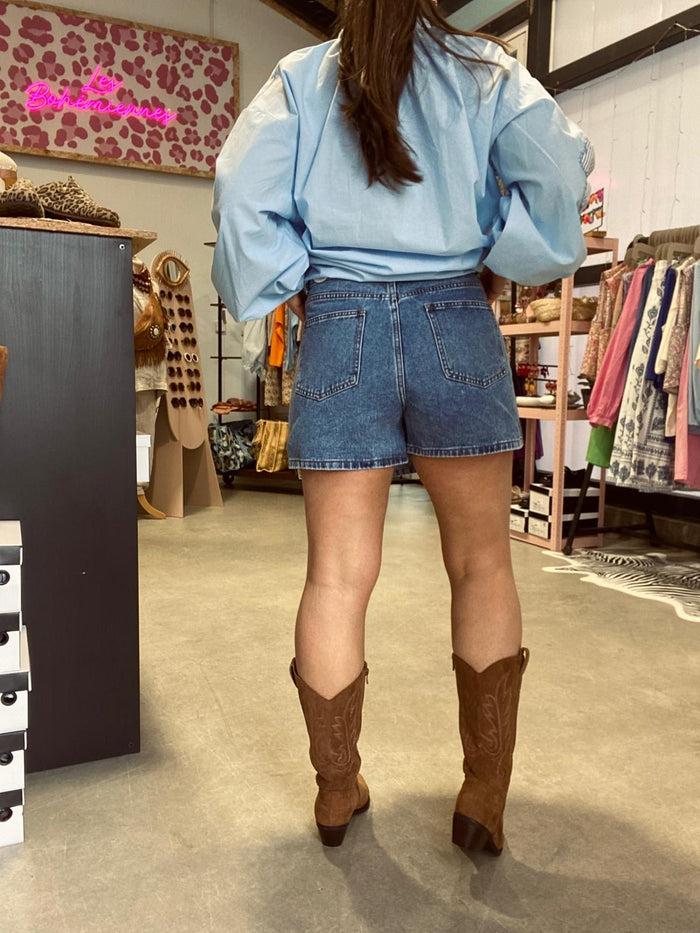 Les Bohémiennes Jupe Short Jadene En Jean