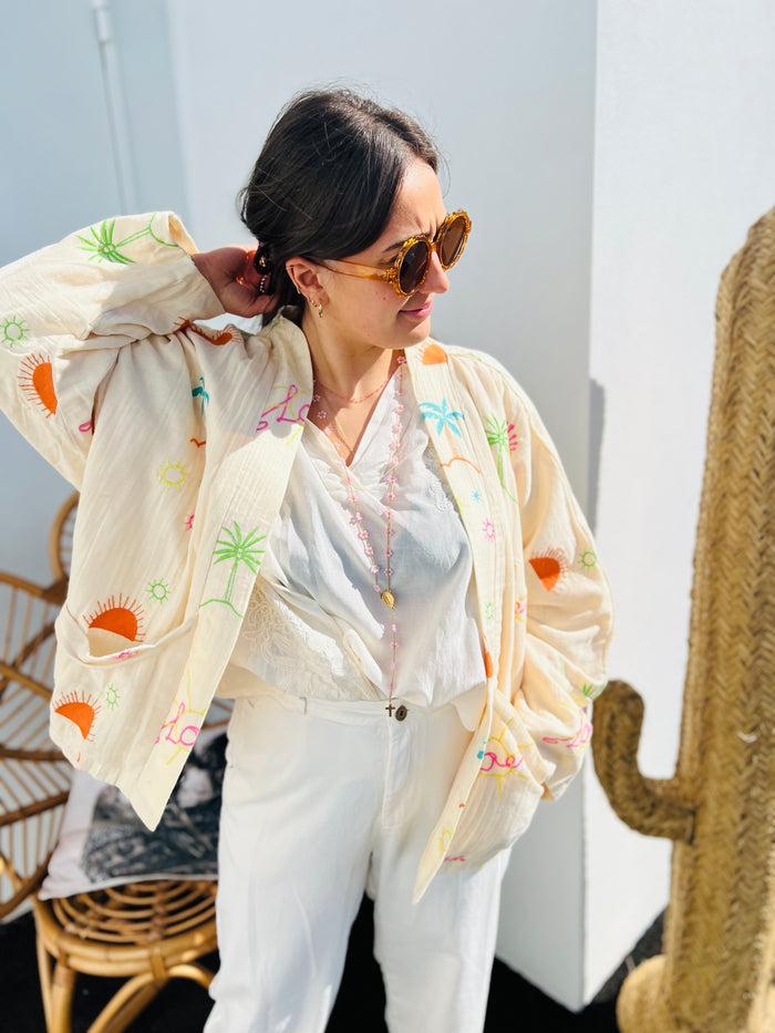 Les Bohémiennes Kimono Broderies Hawai