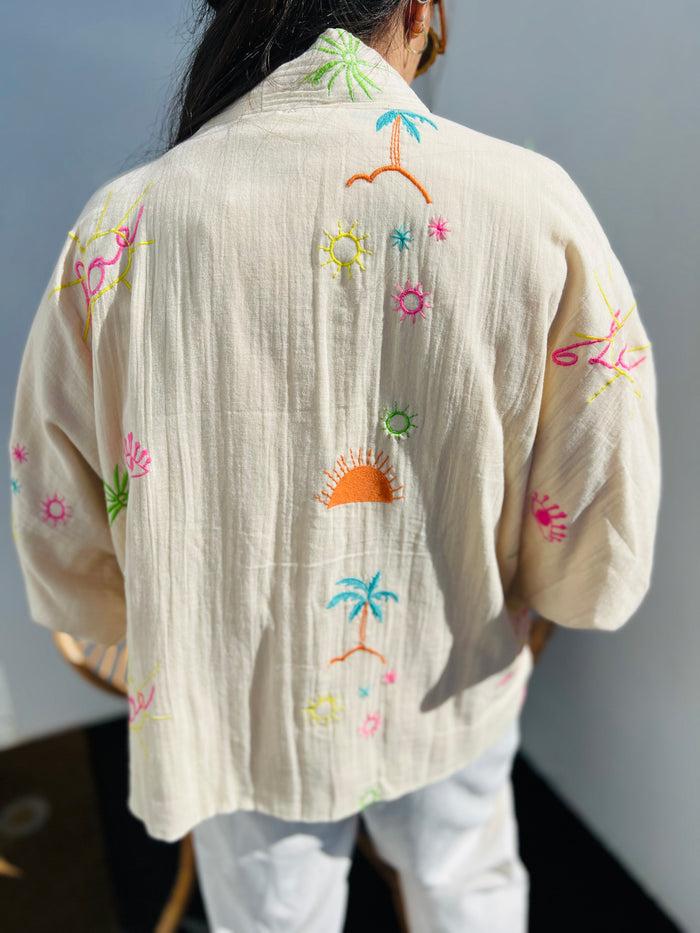 Les Bohémiennes Kimono Broderies Hawai