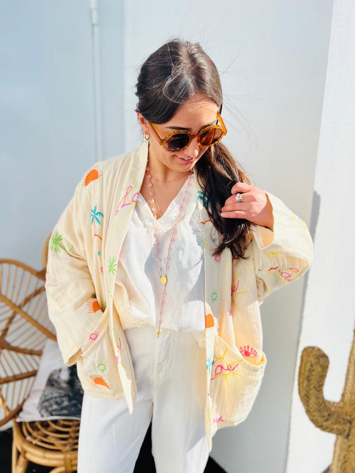 Les Bohémiennes Kimono Broderies Hawai