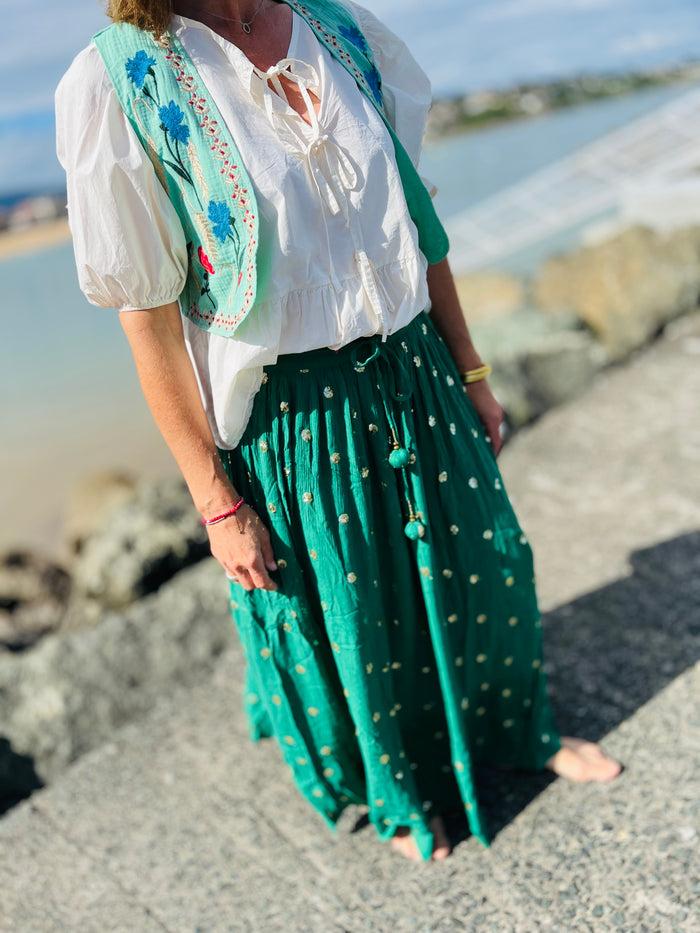 Les Bohémiennes Longue Jupe Sevilla Verte