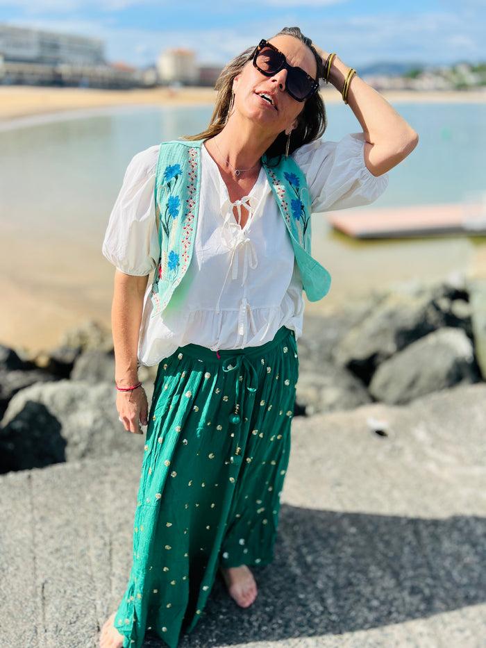 Les Bohémiennes Longue Jupe Sevilla Verte