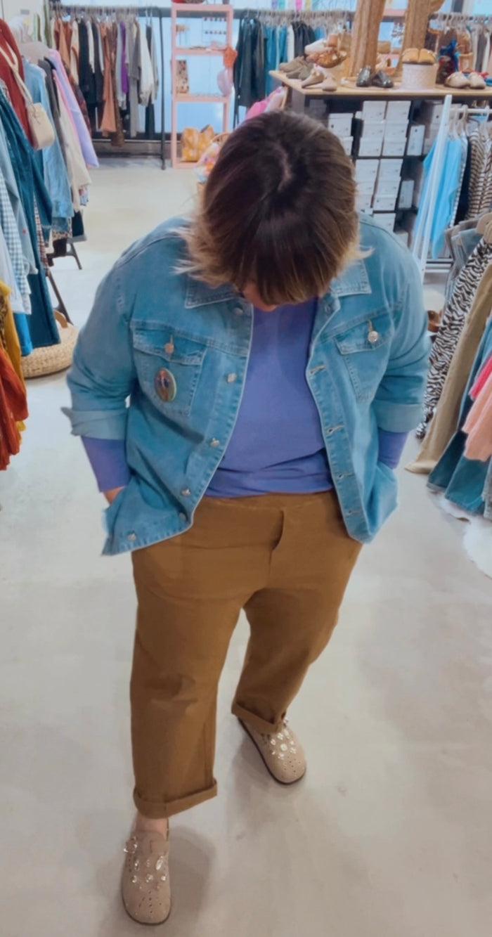 Les Bohémiennes Pantalon Coupe Baggy Gaba Camel