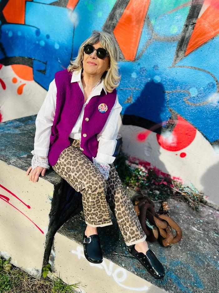 Les Bohémiennes Pantalon EDWARD Léopard By Johanna