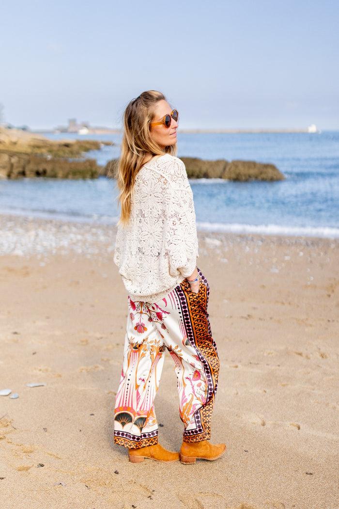 Les Bohémiennes Pantalon MADHYA By Johanna Ecru