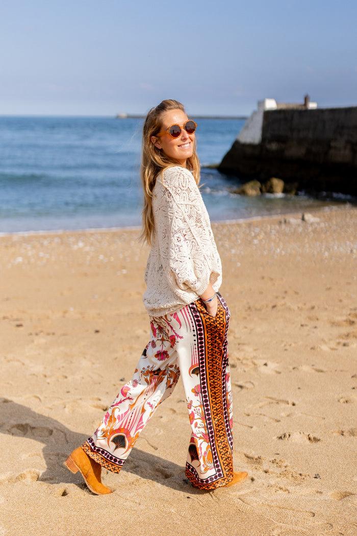 Les Bohémiennes Pantalon MADHYA By Johanna Ecru