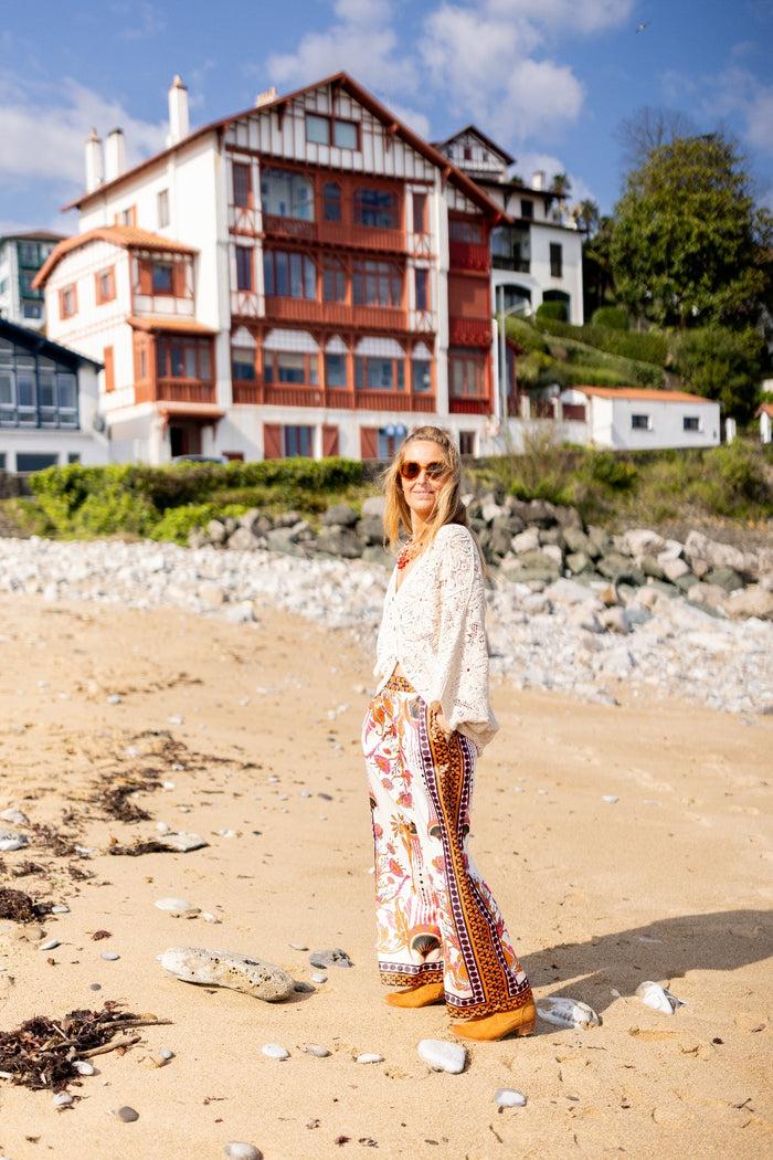 les bohémiennes Pantalon MADHYA by Johanna Ecru