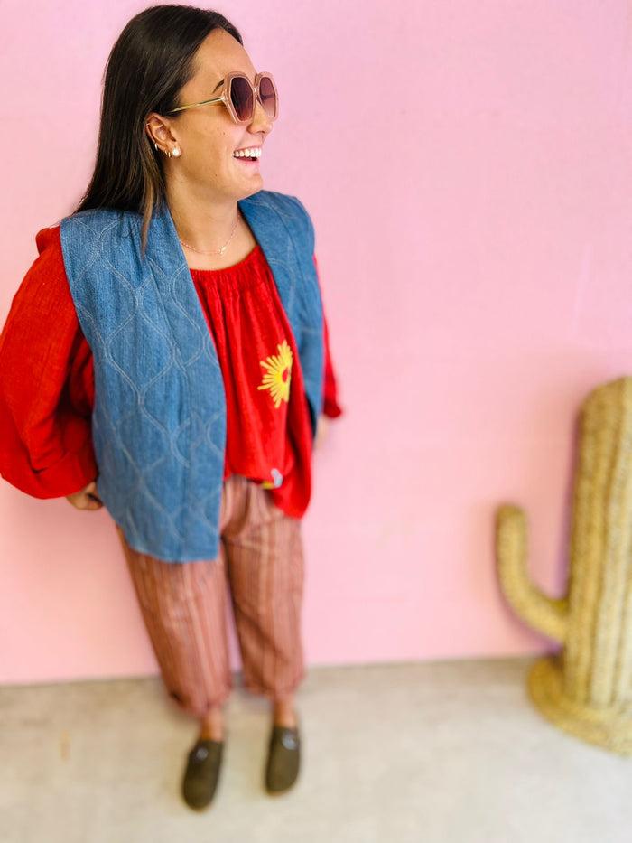 Les Bohémiennes Pantalon MAGIC ETHNIC Rouille