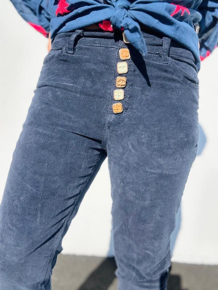 Les Bohémiennes Pantalon Velours TEDDY 3 Coloris