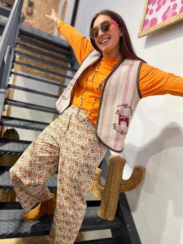 les bohémiennes Pantalons fleurs Tampa by Johanna