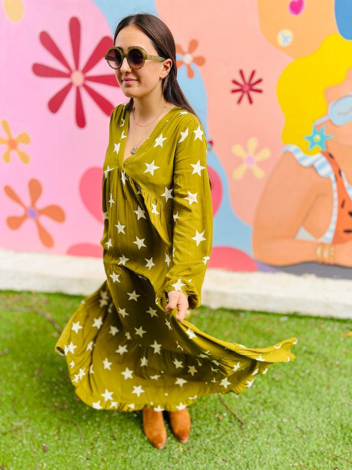 Les Bohémiennes Robe Banditas Estrella Kaki