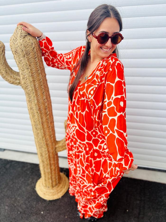 Les Bohémiennes Robe Banditas Uhaina Orange