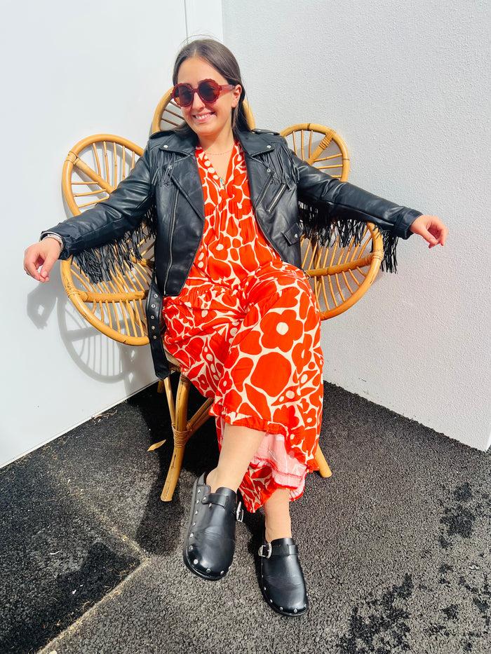 Les Bohémiennes Robe Banditas Uhaina Orange