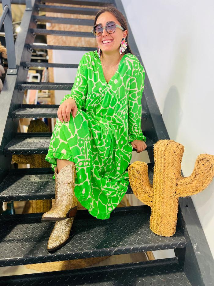 Les Bohémiennes Robe Banditas Uhaina Vert