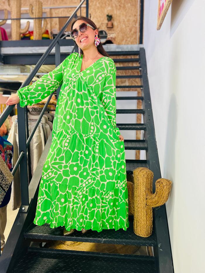 Les Bohémiennes Robe Banditas Uhaina Vert