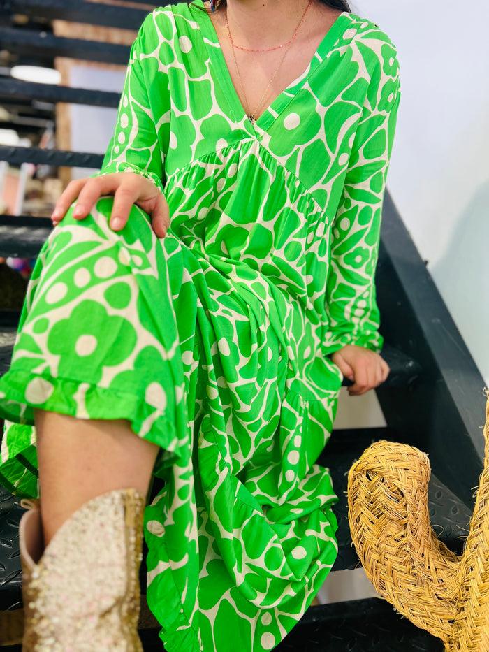 les bohémiennes Robe Banditas Uhaina Vert