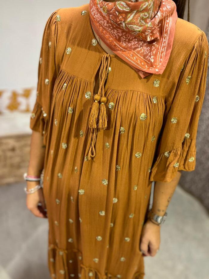 Les Bohémiennes Robe GITANA Rouille