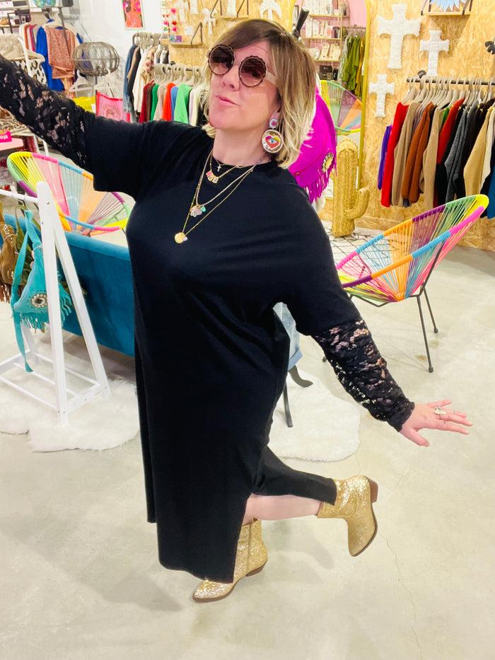 Les Bohémiennes Robe Jana Dentelle Noire