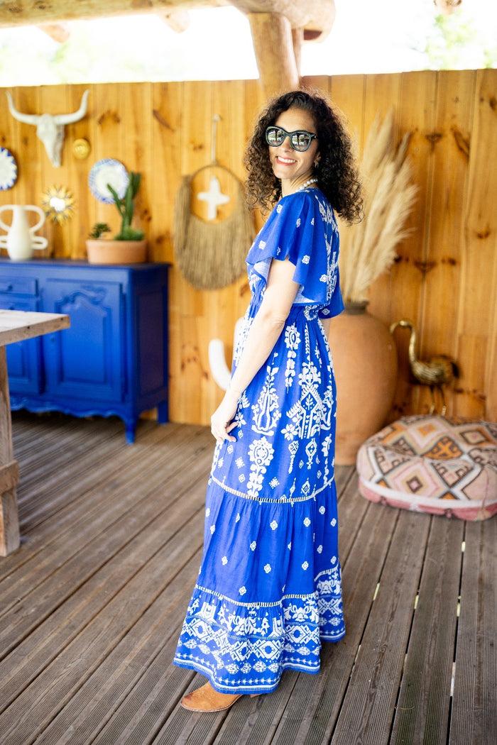 Les Bohémiennes Robe Longue Santorini