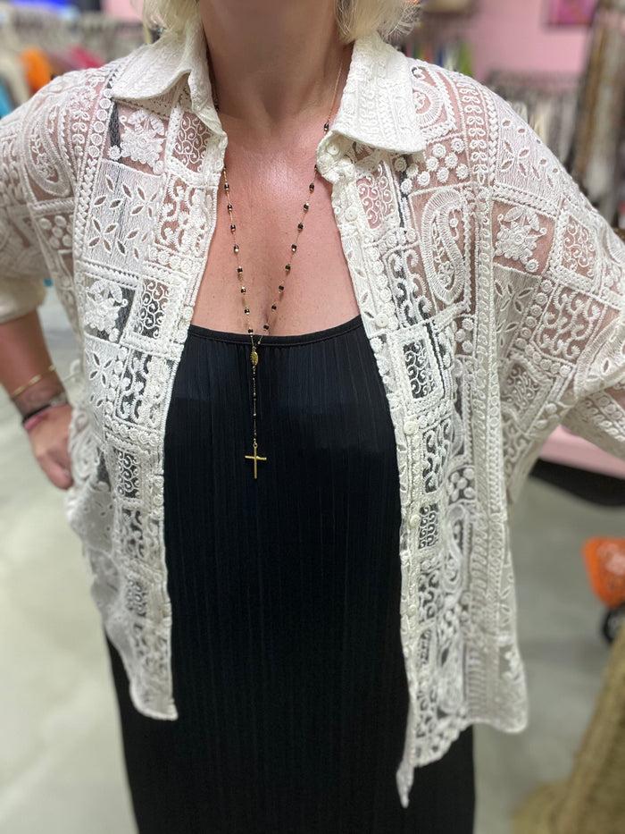 Les Bohémiennes Robe Plissée Black