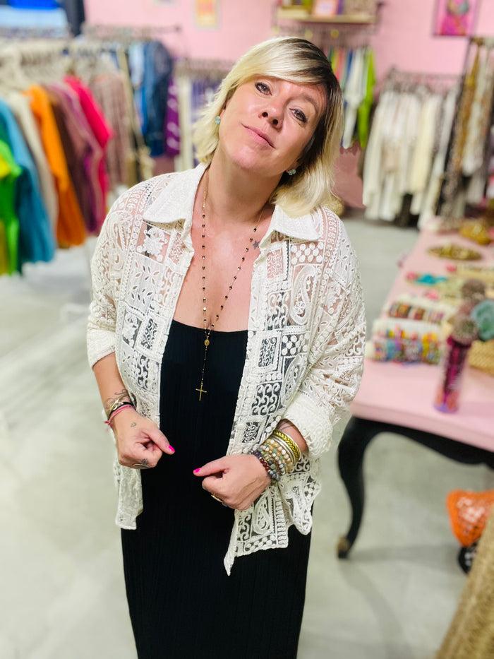 Les Bohémiennes Robe Plissée Black