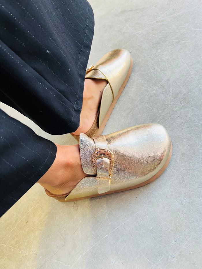 les bohémiennes Sabots Gigi Gold