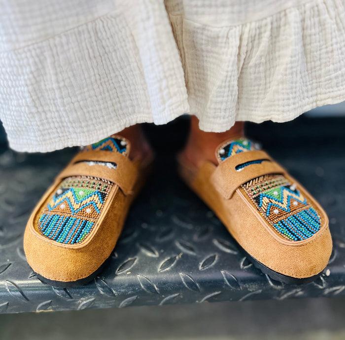 les bohémiennes Sabots India Camel