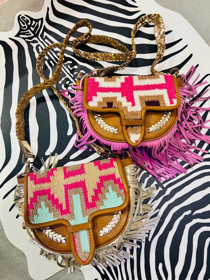 Les Bohémiennes Sac Bandoulière Boho Medellin Rose