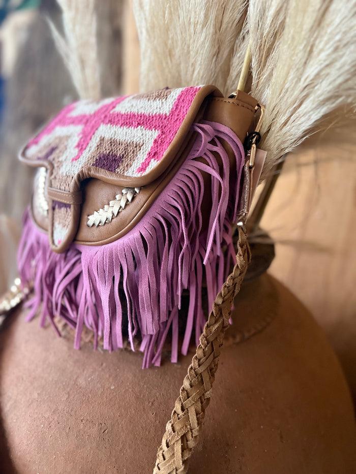 les bohémiennes Sac bandoulière boho Medellin Rose