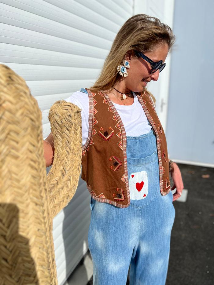 Les Bohémiennes Salopette WHITE LADY By BANDITAS