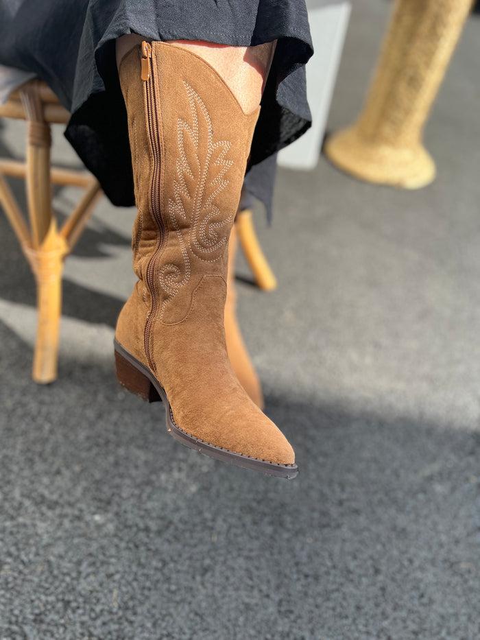 les bohémiennes Santiags camel Baba Cool Camel