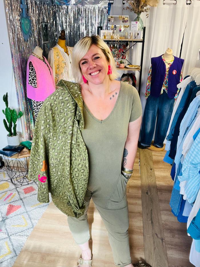 les bohémiennes Talia Combi manches courtes Kaki