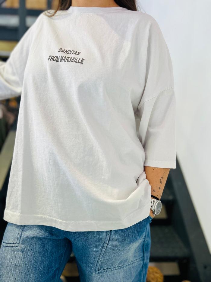 les bohémiennes Tee Shirt Brescia by Banditas Ecru