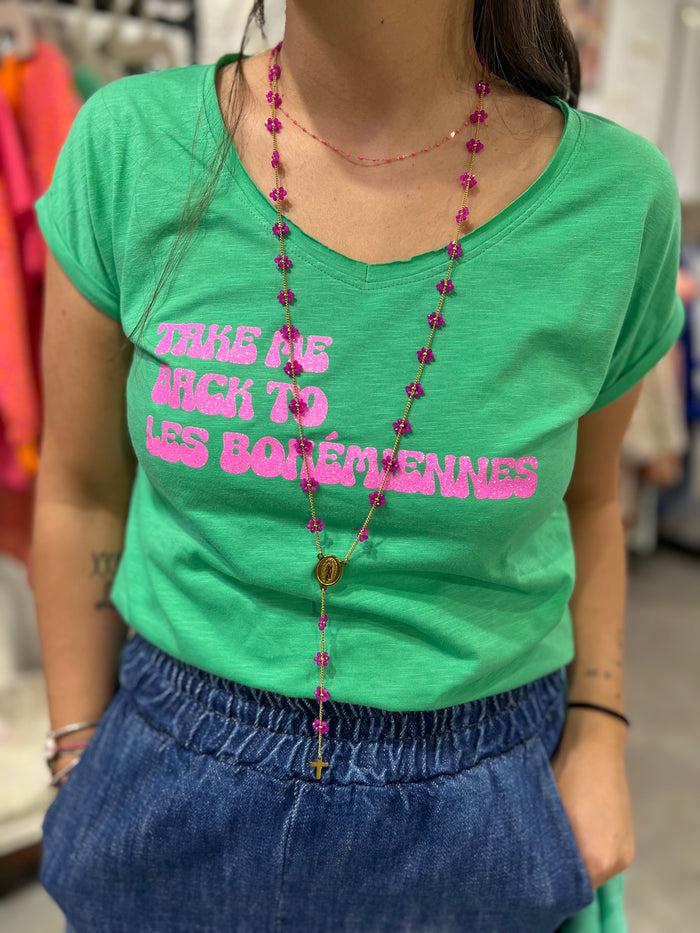 les bohémiennes Tee Shirt Daisy Vert