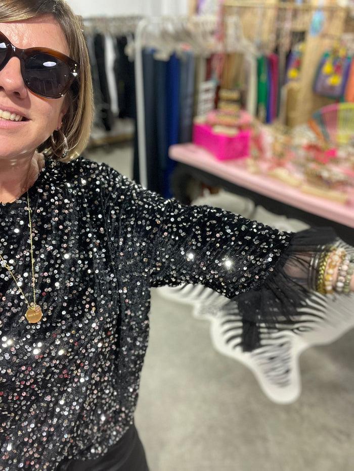 Les Bohémiennes Top Sequins SUZAN 2 Coloris